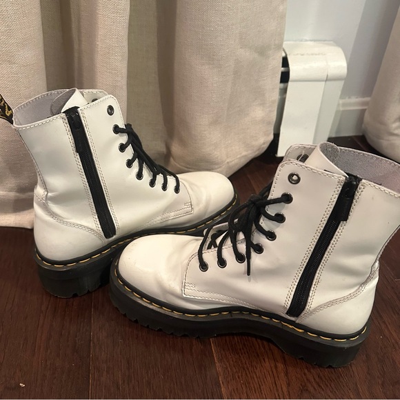 Dr. Martens Jadon Platform White Combat Boots - Picture 4 of 4